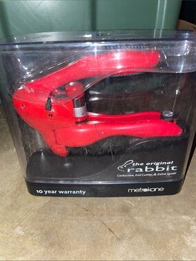 Metrokane The Original Rabbit Red Lever Corkscrew Wine Opener